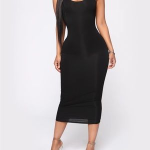 Black Strapless Body-con Dress